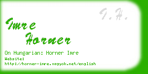 imre horner business card